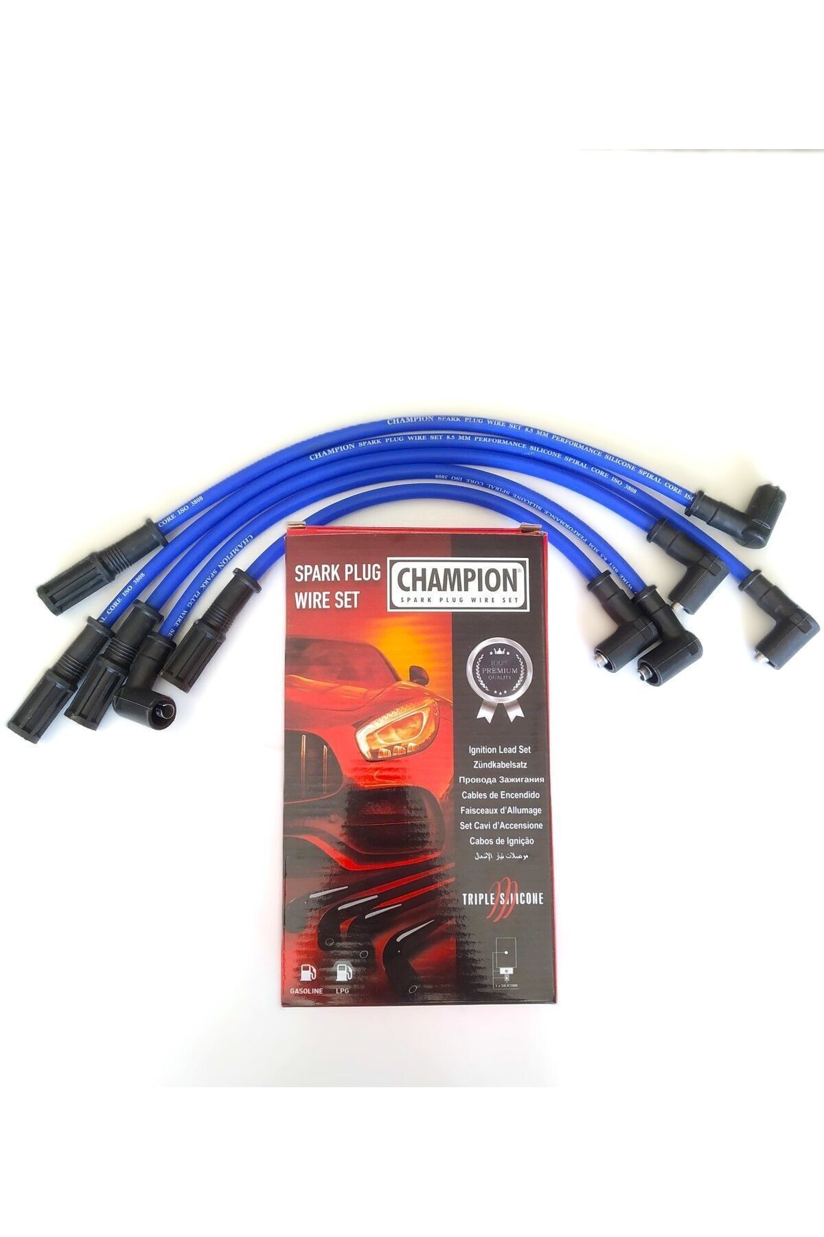 Skoda Favorit Forman Uyumlu Buji Kablosu 8.5 Mm Slikon Mavi Performans